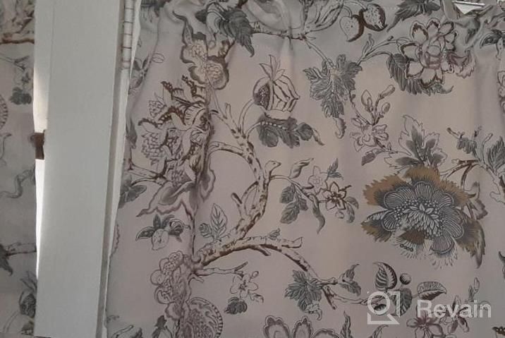img 1 attached to H.VERSAILTEX Kitchen Curtains Birds Pattern Rustic Curtain Tiers Rod Pocket Small Windows Pair 58" W X 36" L Ultra Soft Textured For Café/Bath/Laundry/Bedroom review by Melissa Taylor