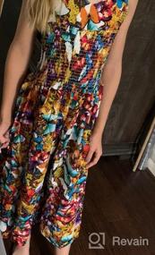 img 3 attached to Stylish and Comfortable: BINPAW Girls Floral Print Wide Leg Jumpsuit Dress for a Fashionable Summer Look