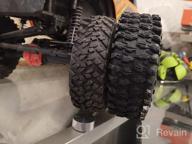 img 1 attached to Black 1.9 Inch Tyre Set With Beadlock Wheel Rim And Rubber Tires For Axial SCX10 90046 1/10 RC Crawler - Set Of 4 review by Jessica Clay