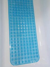 img 5 attached to AmazerBath Bath Tub Mat, 40 X 16 Inches Non-Slip Shower Mats With Suction Cups And Drain Holes, Bathtub Mats Bathroom Mats Machine Washable, Black
