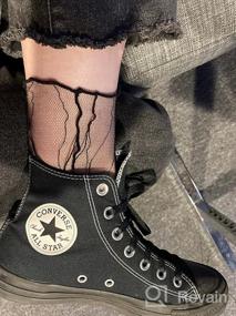img 5 attached to 5 пар черных сетчатых носков в сеточку для женщин, носки в готическом стиле для девочек - SOCKFUN