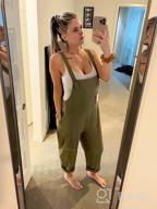 img 1 attached to Women'S Sleeveless Cotton Linen Jumpsuits With Baggy Wide Leg Overalls By AMEBELLE review by Ben Dixon