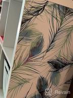 картинка 1 прикреплена к отзыву Зеленые цветочные обои с коркой и палочкой Boho Самоклеящиеся обои с перьями павлина для спальни 17,7 "X 78,7" Украшение дома Съемные обои для арендаторов от Kyle Pickett