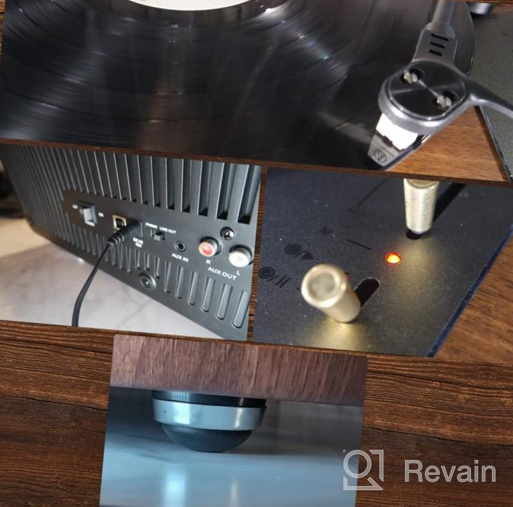 img 1 attached to High Fidelity Vinyl Record Player With Built-In Speakers And Bluetooth - 1 BY ONE AT-3600L Turntable review by Adrian Retana