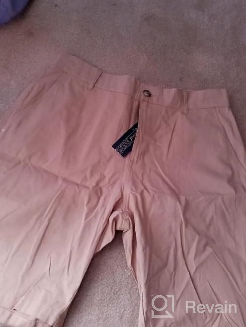 img 1 attached to Janmid Men'S Slim-Fit Chino Shorts With Elastic Waist & Pockets | Flat Front Design review by Aaron Romero