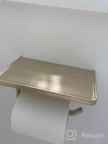 img 5 attached to Wall-Mounted Brushed Nickel Toilet Paper Holder With Phone Shelf - Stylish And Durable Bathroom Storage Solution