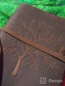 img 6 attached to Кожаный журнал для женщин - рельефное дерево Жизни, 7 х 5 дюймов, мужской дневник на 400 страниц с линованной бумагой для курсов - вдохновляющая идея в подарок.