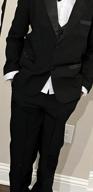 img 1 attached to 🤵 Black Boys' Dresswear Tuxedo in Appropriate Size for Boys' Clothing review by Curtis Thilges