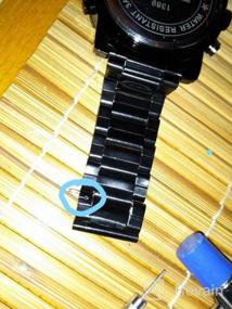 img 6 attached to Часы Tonnier из нержавеющей стали с ремешком для спорта на открытом воздухе Аналоговые цифровые светодиодные мужские часы с двойным дисплеем времени