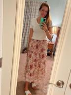 img 1 attached to Women'S Boho Floral Print High Waist A Line Maxi Skirt With Pockets review by Jose Hughes
