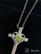 img 1 attached to Teen's or Women's Heart Gem Cross Pendant Necklace in Sterling Silver review by Janet Williams