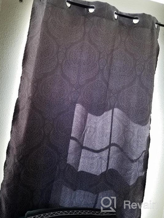 img 1 attached to DWCN Ombre Blackout Curtains: Thermal Insulated, Light Blocking & Energy Saving Privacy For Living Room Or Bedroom (2 Panels, 52 X 63 Inch Length, Navy Blue) review by Andrew Hare