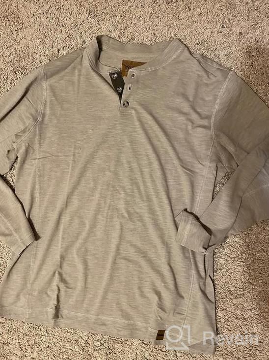img 1 attached to Flexible Venado Henley Long Sleeve Shirts For Men - Stylish Mens Henley With Comfortable Flex Material review by Robin Naber
