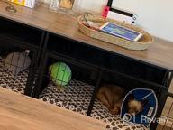 img 1 attached to 🐶 HOOBRO Dog Crate Furniture, Wooden Dog Crate, 3-Door Indoor Dog Kennel, Decorative Mesh Pet Crate End Table for Medium/Small Dog, Chew-Resistant Dog House in Rustic Brown and Black - BF63GW03 review by James Vachon