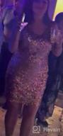 картинка 1 прикреплена к отзыву PrettyGuide Women'S Sexy Deep V Neck Sequin Glitter Bodycon Stretchy Mini Party Dress от Renee Cook