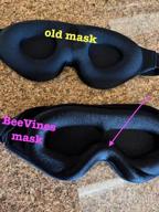 img 1 attached to BeeVines 3D Contoured Sleep Mask For Men & Women, 2 Pack With Adjustable Strap - Soft Breathable Eye Shade Cover For Travel Yoga Nap Blindfold. review by Adam Jacobs