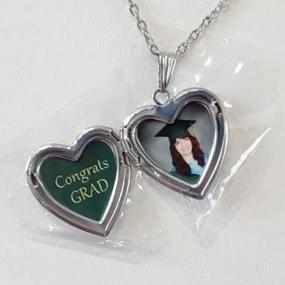 img 5 attached to Polished Love Heart Locket Necklace: A Perfect Birthday Gift to Hold Pictures