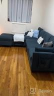 img 1 attached to Upholstered Storage Bench Ottoman - HONBAY Rectangle With Hydraulic Rod For Living Room, Bluish Grey review by Jason Maciel