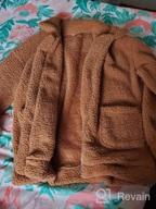img 1 attached to Gzbinz Women'S Casual Warm Faux Shearling Coat Jacket Autumn Winter Long Sleeve Lapel Fluffy Fur Outwear review by Jennifer Phillips