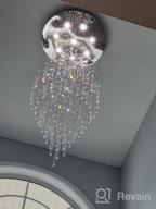 img 1 attached to Saint Mossi 8-Lights Crystal Chandelier In Modern Chandelier Style,K9 Crystal Pendant Light Fixture,Raindrop Chandelier Flush Mount Ceiling Light Fixture,Large Size,H69 X D23 review by Duy Desperado