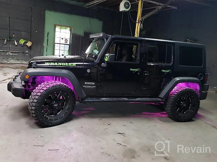 img 1 attached to Enhance Your Vehicle'S Appearance With MICTUNING Q1 RGBW LED Rock Lights - 4 Pods Of Multicolor Underglow Lighting With Bluetooth Controller, Music Mode, And Complete Wiring Kit review by Joshua Ngo