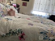 картинка 1 прикреплена к отзыву Queen Size Travan 3-Piece Cotton Bedspread Quilt Set With Reversible Floral Patterned Shams - Oversized Coverlet от Robert Aan