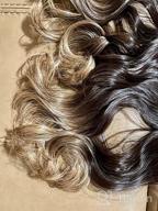 картинка 1 прикреплена к отзыву Средний блондин Плетение волос невидимой нитью с светлыми подчерками - 20-дюймовый настраиваемый прозрачный ободок съемными надежными зажимами для кудрявых волос для женщин от REECHO от Chris Knight