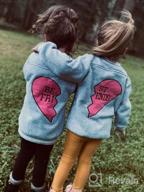 img 1 attached to ❤️ Fleece Jacket for Toddler Girls and Boys: Long Sleeve Outerwear with Best Friend Heart Print review by David Sidman