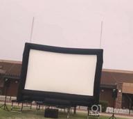 img 1 attached to 22-Foot Inflatable Outdoor And Indoor Movie Projector Screen With Blower - Front And Rear Projection, Mega Blow Up Screen For Parties, Quick And Easy Setup review by Mark Harris