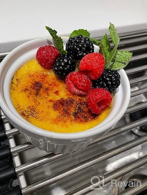 img 1 attached to 6-Piece Selamica Ceramic 8Oz Ramekins Set - Oven Safe For Baking Souffle, Creme Brulee & More In Ceylon Blue review by Sarah Codina