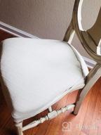 img 1 attached to Fuloon 4 Pack Stretch Jacquard Chair Seat Covers, Removable Washable Anti-Dust Dining Room Chair Slipcovers With Cushion Protection (4, Light Grey) review by Andrea Webb