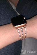 img 1 attached to Add Glitz To Your Apple Watch With Surace'S Rhinestone Metal Link Bracelet For Women - Compatible With Series 8, 7, 6, 5, 4, 3, 2, 1 And SE - 38Mm/40Mm/41Mm, Rose Gold. review by Nick Walsh