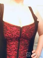 img 1 attached to Gothic Overbust Corset With Sexy Shoulder Straps For Women - Perfect Choice For A Bold Look review by Ben Rodriguez