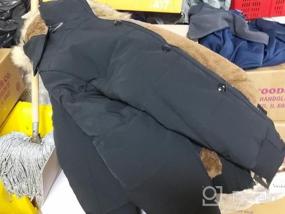 img 5 attached to Зимнее тепло: мужская утепленная куртка-пуховик со съемным капюшоном