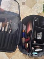 картинка 1 прикреплена к отзыву Large Cosmetic Bag Makeup Case Organizer For Women And Girls - Narwey Travel Makeup Bag (Medium, Black) от Bryan Aleman
