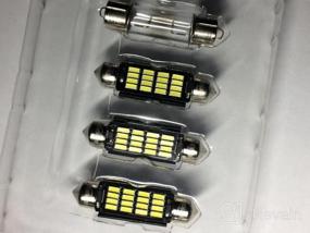 img 6 attached to Pack Of 4 Yorkim Super Bright Festoon LED Bulbs In Red (41Mm-42Mm) - 16-SMD 4014 Chipset, Canbus Error Free, Ideal For 212-2 Dome Light, Interior, MAP Light, And 211-2 LED Bulb Use