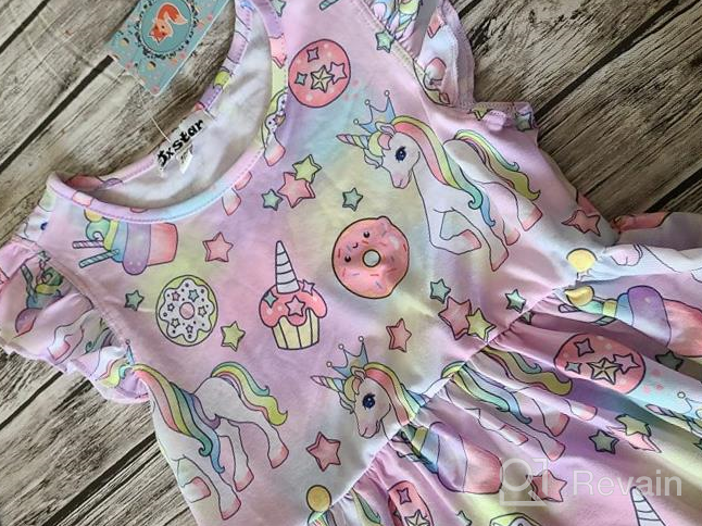 img 1 attached to Colorful Unicorn Hawaiian Dresses for Girls - Trendy and Fun Clothing review by Sherri Radermacher