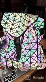img 7 attached to Holographic Reflective Backpack With Stacked Tower Pattern By HotOne: The Ultimate Fashion Backpack