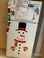 img 1 attached to Christmas Kitchen Decor Set: 4 Snowman Refrigerator Handle Covers, Advent Calendar, And Clings - Festive Fridge, Oven, And Cabinet Appliance Door Handle Protectors And Display review by Rosemary Wright