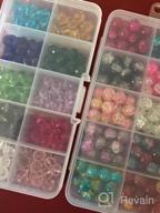 img 1 attached to 400Pcs Assorted Color 8Mm Glass Beads For Jewelry Making Bracelets - Includes 200Pcs Faceted Crystal Glass Beads And 200Pcs Crackle Lampwork Glass Round Beads - Packaged In 2 Boxes By QUEFE review by Desiree Jones