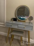 img 1 attached to Transform Your Small Space With YOURLITE Lighted Makeup Vanity Table Set review by Amanda Christensen
