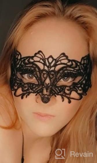 img 1 attached to Make A Dramatic Entrance With SIQUK 20 Pieces Lace Masquerade Masks For Women - Venetian Style review by Heather Wood