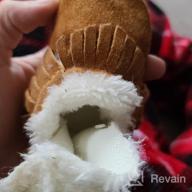 img 1 attached to HONGTEYA Fleece Leather Toddler Boys' Moccasin Shoes review by Adam Wilson