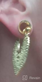 img 5 attached to Stylish And Trendy SUPTOP Dangle Plugs: Gold Ear Gauges From 2G To 1 Inch For Women And Girls