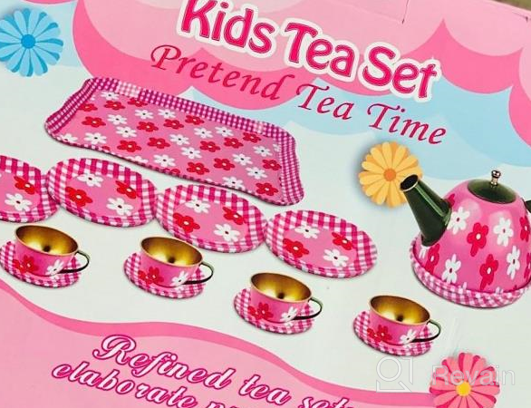 img 1 attached to 37-Piece Pretend Tea Party And Coffee Maker Set For Boys And Girls 3+, Including Play Dessert Set - INNOCHEER Toys Tea Set For Princess-Inspired Fun review by Ashley Baldwin