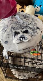 img 7 attached to Cute Medium Seal Plush Toy: ETAOLINE Chubby Blob Seal Pillow Cotton Stuffed Animals