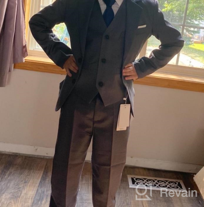 img 1 attached to 👔 Kretenier Formal Suits Charcoal Dress Boys' Clothing and Sport Coats: Quality & Style review by Anthony Bandzz