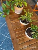 img 1 attached to ZOUTOG 6-inch White Ceramic Succulent Pots with Bamboo Tray - Pack of 2, Flower Planter Pot - Plants Not Included review by Carlos Barete