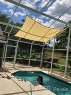 img 1 attached to Amgo 8'X12' Beige Rectangle Sun Shade Sail Canopy Awning - 95% UV Blockage, 5 Years Warranty (Customizable) review by Paul Opoku