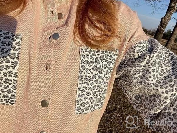 img 1 attached to Stay Stylish With AlvaQ'S Vintage Long Sleeve Jean Outwear Jacket For Women review by Dale Rylander